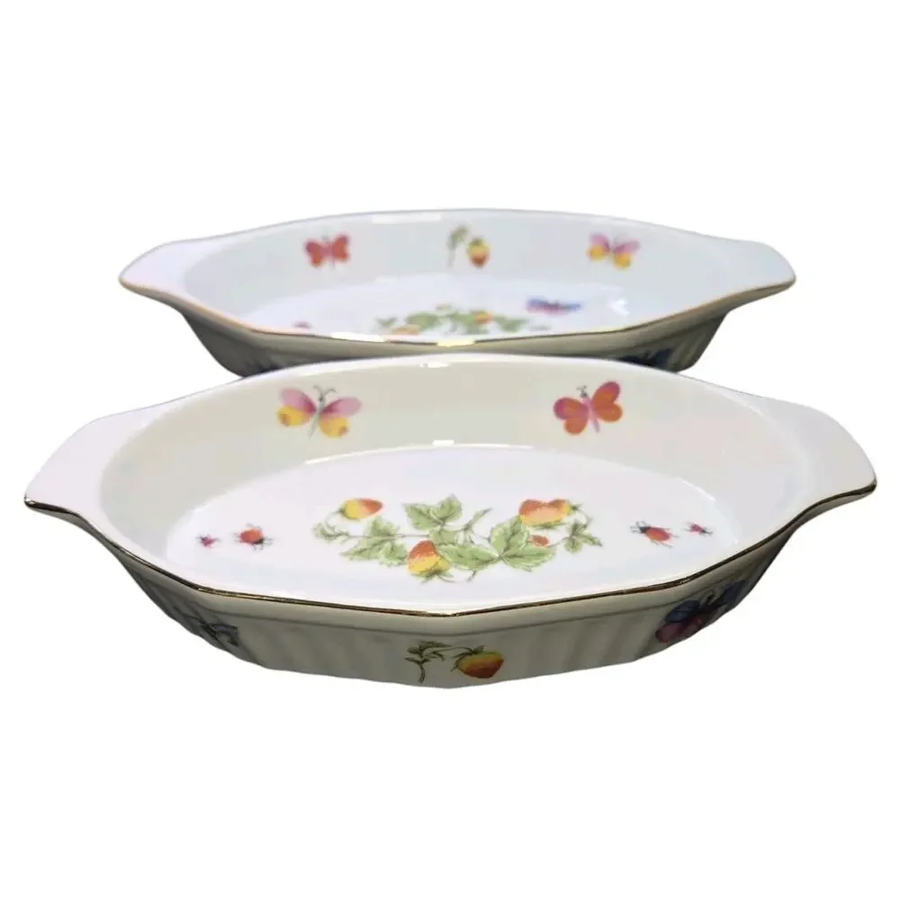 Ardalt Japan 'Spring Time' Oven-to-Table Oval Casserole Set Cookware Vintage